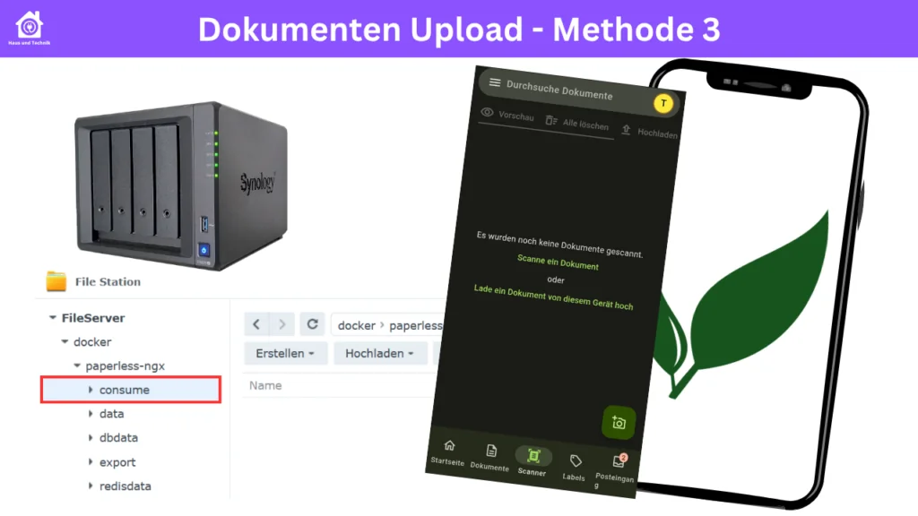 Paperless-ngx Dokumenten Upload per Smartphone App