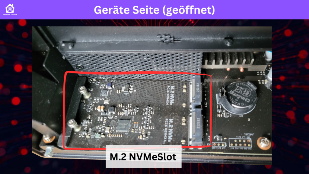 UGREEN iDX6011 pro Innenleben VMe Slots