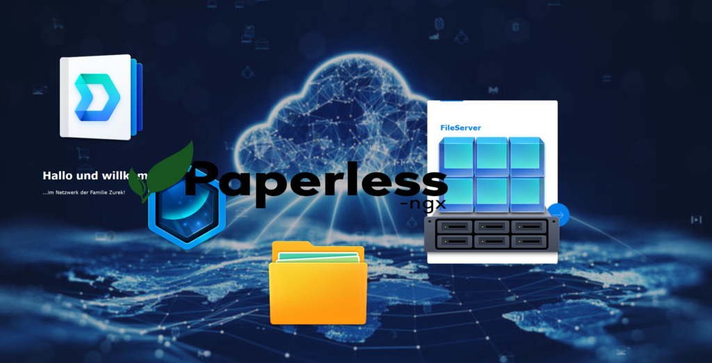 Synology 4in1 Homeserver - FileServer auf virtual DSM mein persönliches Büro mit Paperless-ngx im Synology ContainerManager und unsere persönliche Cloud mit Synology Drive