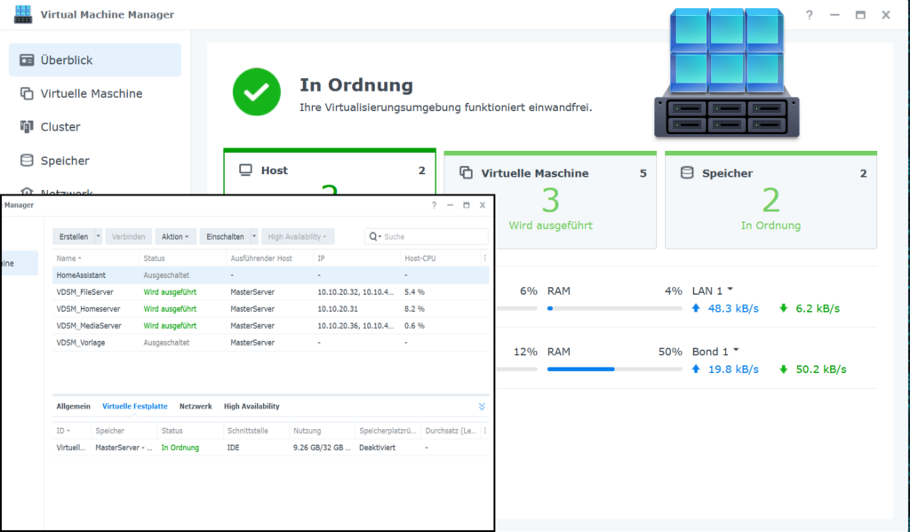 Synology 4in1 Home Server Virtual machine Manager