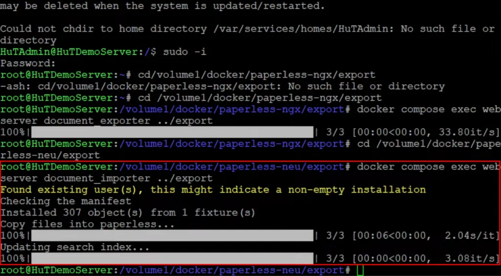 Paperless-ngx Recovery mit Document_Importer