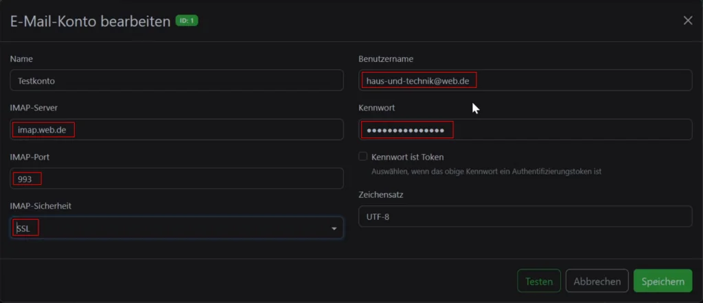 Paperless-ngx E-Mail Konto einrichten