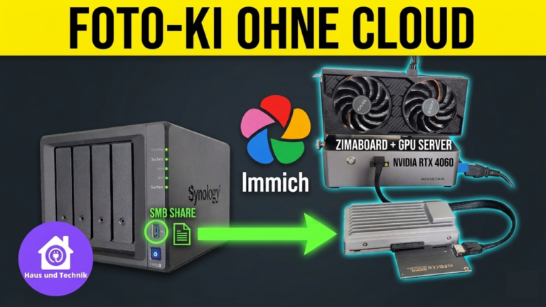 Foto-KI ohne Cloud mit ZimaBoard2, Immich, Synology und eGPU