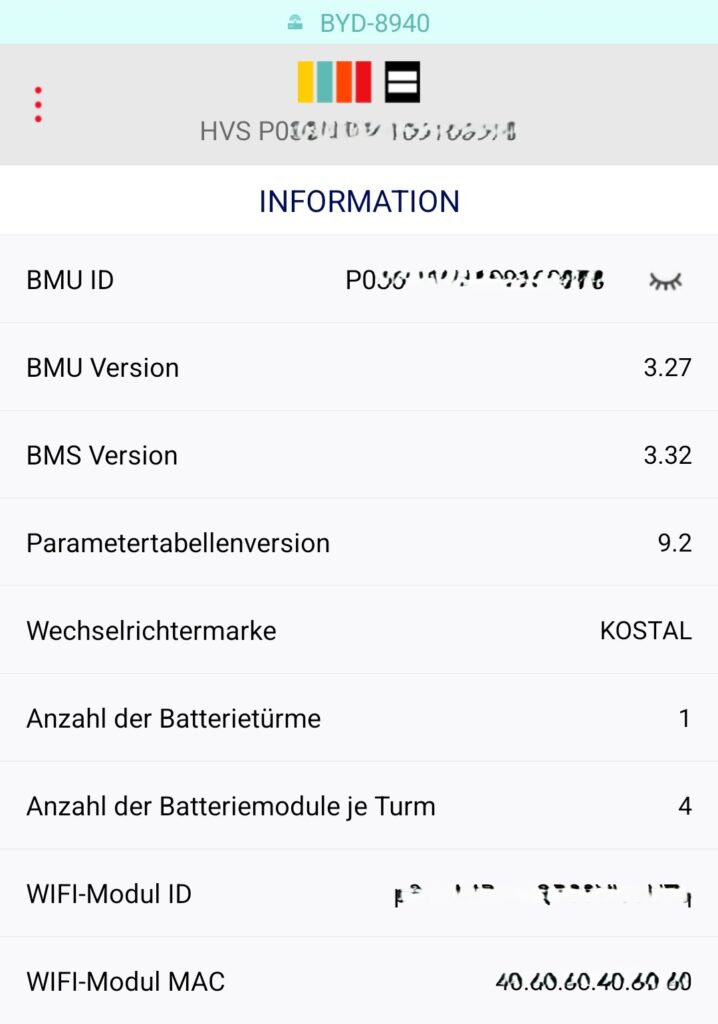 BYD BeConnect 2.0 App - Information Screen