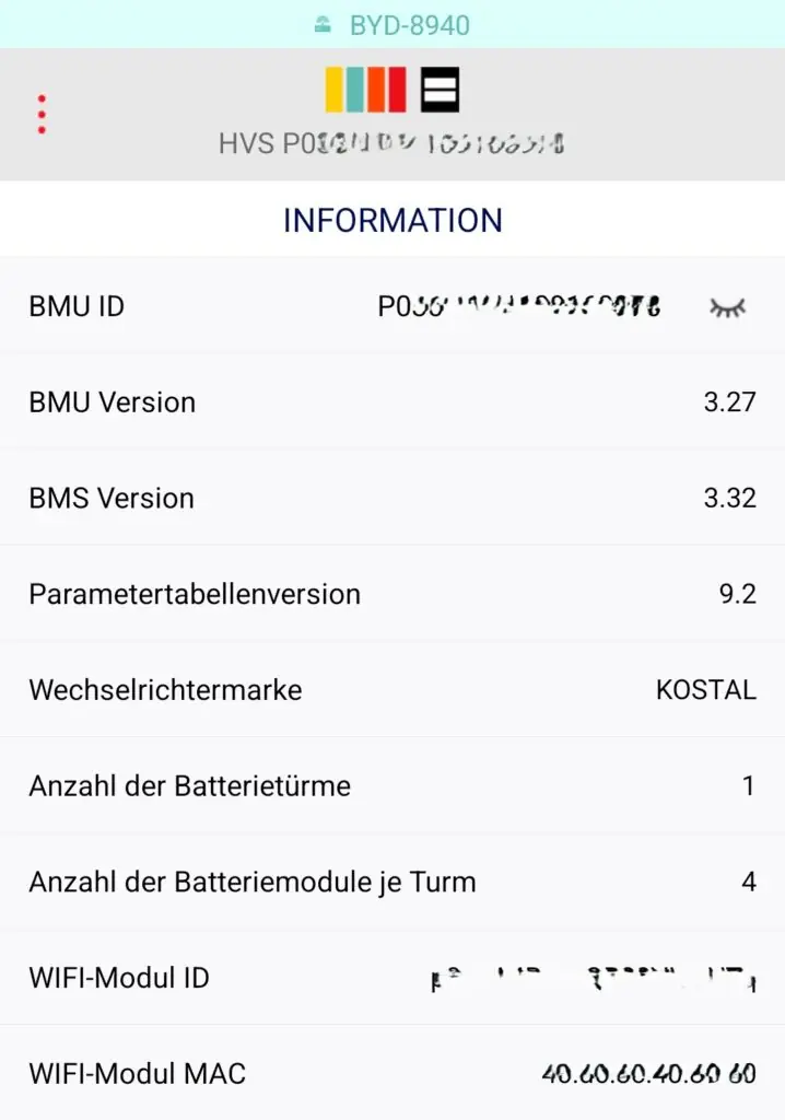 BYD BeConnect 2.0 App - Information Screen