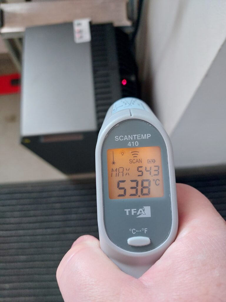EcoFlow STREAM AC 5000 - Kühlkörpertemperatur bei voller Ladeleistung 2500W